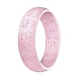 thumbnail image 1 of CILENON Silicone Ring 5.7Mm Wide Ring Yoga Ring Sports Ring Pearl Bright Silicone Ring Series (Pink,A2), 1 of 6