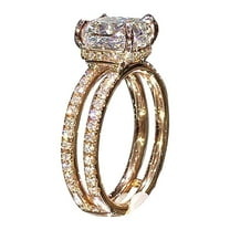 CILENON Clearance Silver Birthstone Rings For Women Non Tarnish Trendy Stackable Gold Rings Dainty Stackable Engagement Wedding Promise Rings(Gold,11)