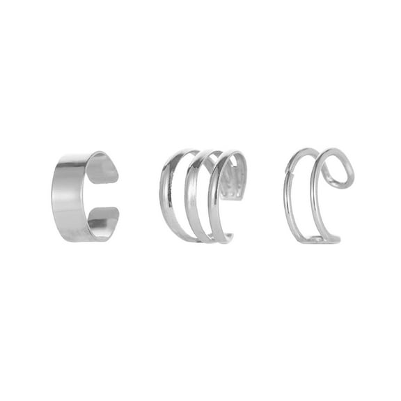 CILENON Small Cuff Earrings 925 Sterling Silver Ear Cuff Earrings Non Piercing Fake Cartilage Cuff Earrings Conch Cuffs Earrings For Women (Silver,One Size)