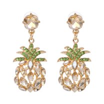 CILENON Small Fruit Pineapple Earrings Personalized Earrings European And Korean Earrings 7 Color Optional (B,One Size)