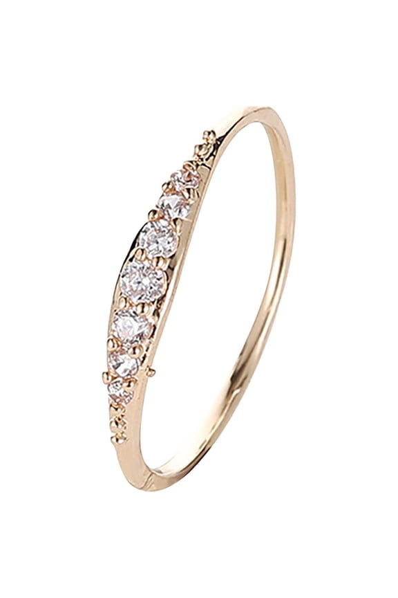 Sterling Silver Rings Engagement Round Cut Zircons Women Wedding Rings Jewelry Rings for Woman Full Diamond Ladies Ring Wedding Ring Non Tarnish Gold Rings Rubber Rings Women(Gold,8)