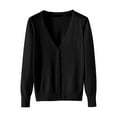 thumbnail image 1 of CILENON Oversized Cardigan Women's Lightweight V Neck Cardigan Sweater (Available In Plus Size) (Black,XXXL), 1 of 2