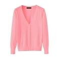 thumbnail image 1 of CILENON Summer Blazers Women's Lightweight V Neck Cardigan Sweater (Available In Plus Size) (Watermelon Red,XL), 1 of 2