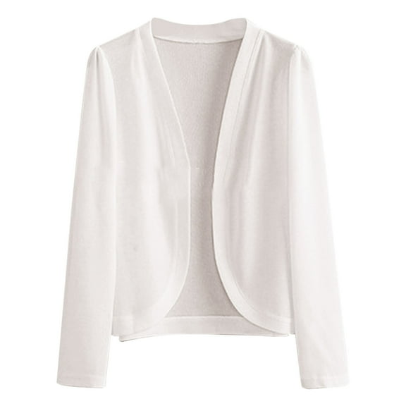 CILENON Trendy Outfits for Women 2024 Women's Long Sleeve Ice Silk Knit Skirt V Neck Cardigan (White,XL)