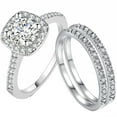 thumbnail image 1 of CILENON Vintage Wedding Ring Guard Enhancers Engagement Rings For Women Sterling Silver (Silver,9), 1 of 5