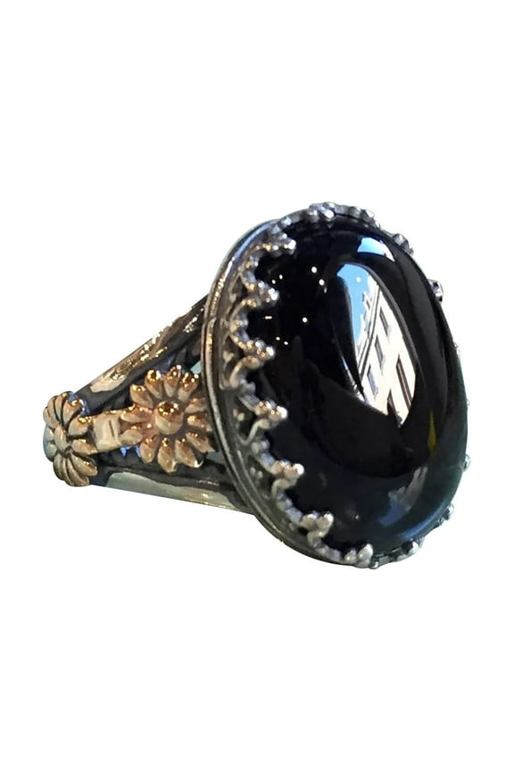 Wedding Band Fashion Elegant Black Stone Jewelry Relief Sculpture Ring Jewelry Engaged Ring for Women Gold Rings That Don'T Tarnish Diamond Ring Jewelry for Women(Black,9)