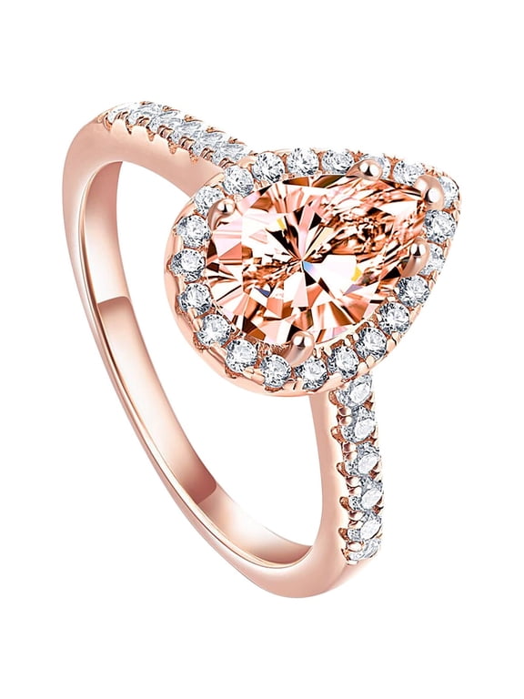 Wedding Ring Gold Birthstone Rings For Women Non Tarnish Cz Emerald Green Gemstone Ring Gold Jewelry For Women Gift Initial Ring(Rose Gold,11)
