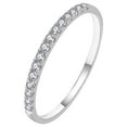 thumbnail image 1 of CILENON Women Ring Rhinestone Wedding Jewelry Rings Size 5-11 Alloy Gift Finger (White,6), 1 of 6