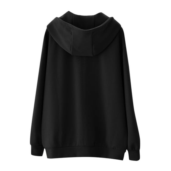 CILENON Women's Cardigans Ladies Skull Skeleton Hooded Hip-Hop Halloween Zipper Long-Sleeved Sweater (Black,XXL)