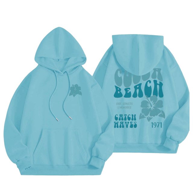 CILENON Womens Oversized Y2K Hoodies Long Sleeve Pink Puff Graphic