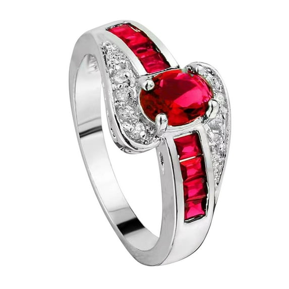 CILENON Womens Wedding Bands Mother's Day Gift Silver Ring for Women Birthstone Ring Engagement Ring for Women Anniversary Wedding Promise Ring Rings for Women Sterling Silver (E,10)