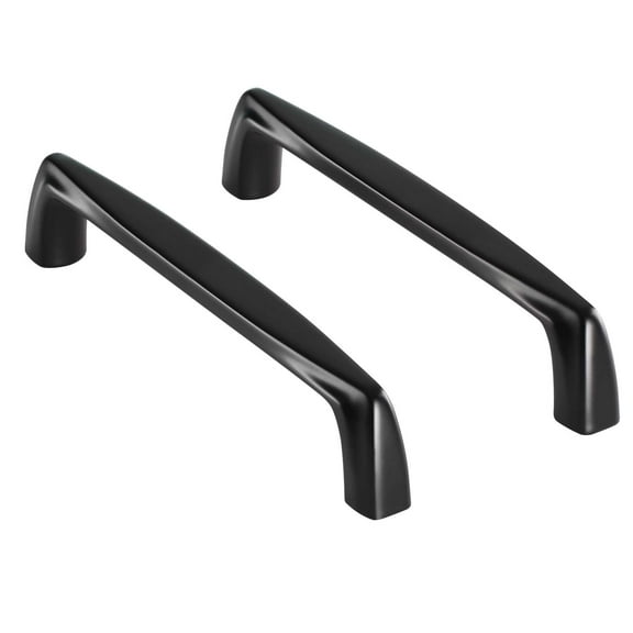 CILEYTION 10 Pack Black Kitchen Cabinet Handles, 3-3/4 Inch Hole Centers Black Drawer Pulls, Kitchen Handles for Cabinets, Black Dresser Handles and Cupboard Handles