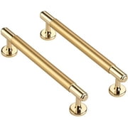 CILEYTION 10 Pack Gold Cabinet Pulls, 6-3/10 Inch Hole Centers Gold Drawer Pulls for Dresser Handles, Kitchen Cabinet Handles Gold and Cupboard Handles
