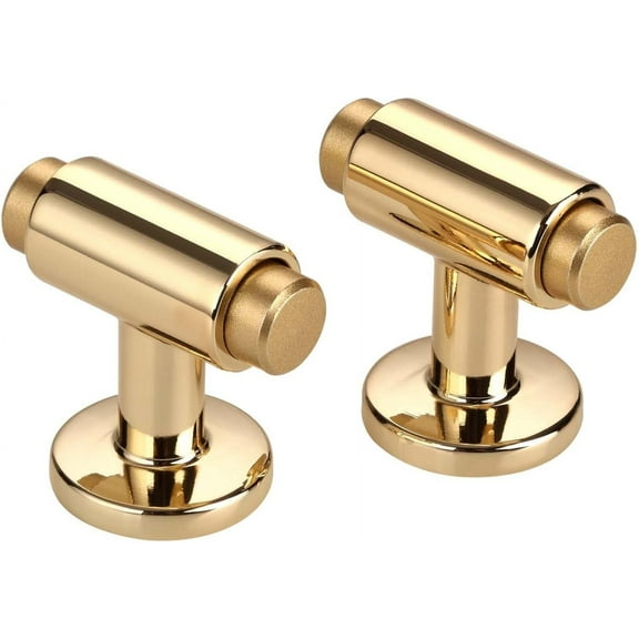 CILEYTION 5 Pack Gold Cabinet Knobs, Solid T Bar Gold Knobs for Cabinets and Drawers, Dresser Handles and Cupboard Handles