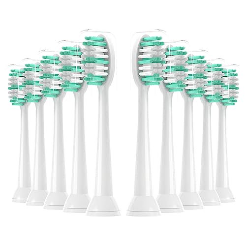 CILGEWH Replacement Toothbrush Heads 10 Pack for AquaSonic Black Series