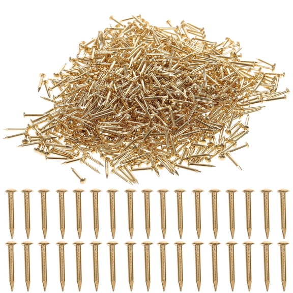 CIMAXIC 1 Pack Box Nails for Wood Copper Golden Round Head