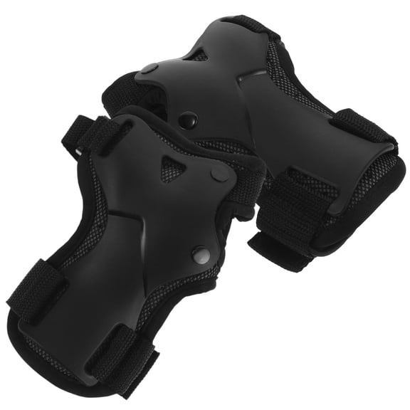 CIMAXIC 1 Pair Black Rubber Wrist Guards for Snowboarding Adult Protection Unisex Design