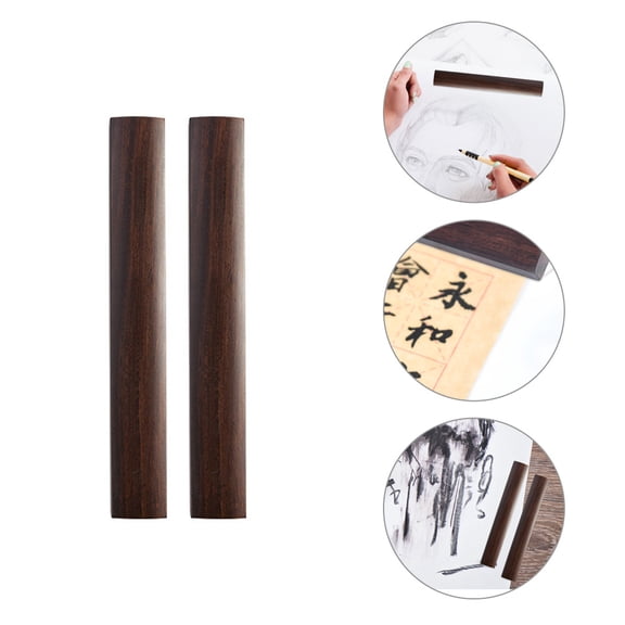 CIMAXIC Holding Paper Weight Wooden Light Brown 1 Pair Office Desk