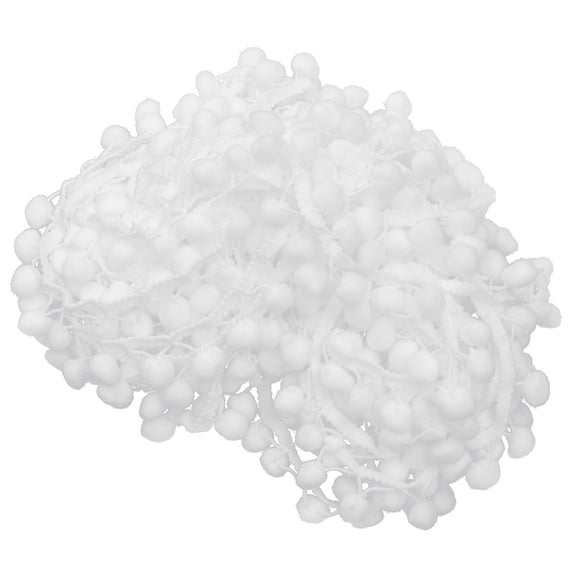 CIMAXIC DIY White Plush Ball Trim for Sewing and Crafting Decorations