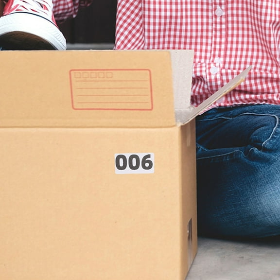 CIMAXIC Consecutively Numbered Labels Number Stickers White Heat Sensitive Adhesive 1 Roll