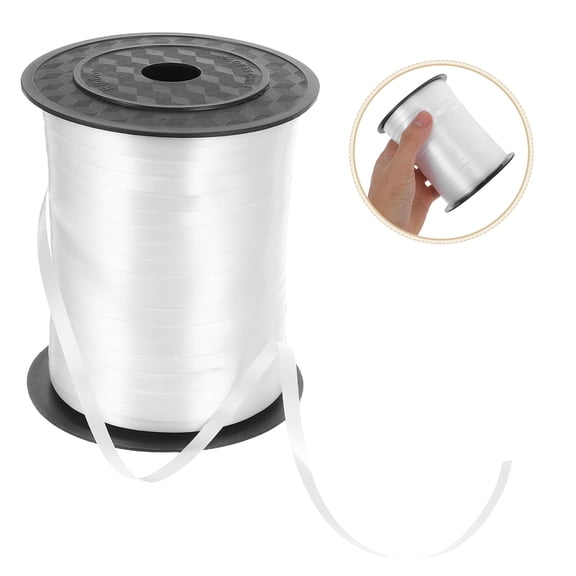CIMAXIC White Curling Ribbon 1 Roll 500 Yards Balloon String Streamers for Wedding, Birthday, Flower Bouquet, Party, Wrapping & Holiday Decor