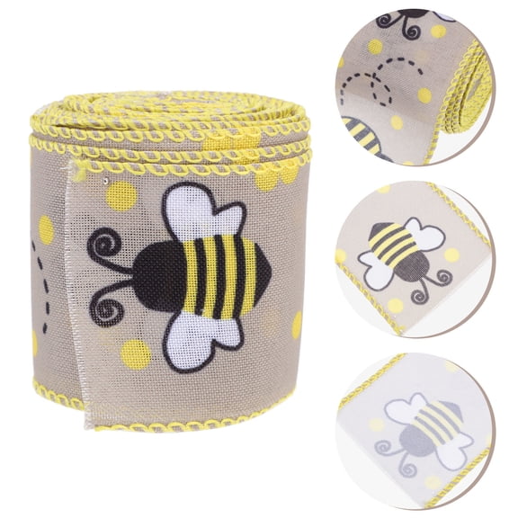 CIMAXIC Multi-Color Honey Bee Polyester Ribbon for Wrapping and Decoration