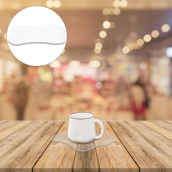 CIMAXIC 1 Set Decorative Coasters Transparent Acrylic Minimalist Design Cup Mat