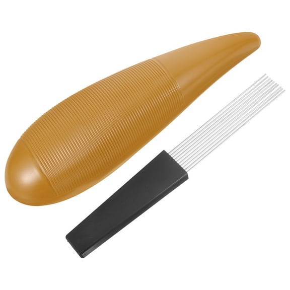 CIMAXIC 1 Set Guiro Musical Instrument Wood Coffee Brown for Rhythm Teaching and Listening Development