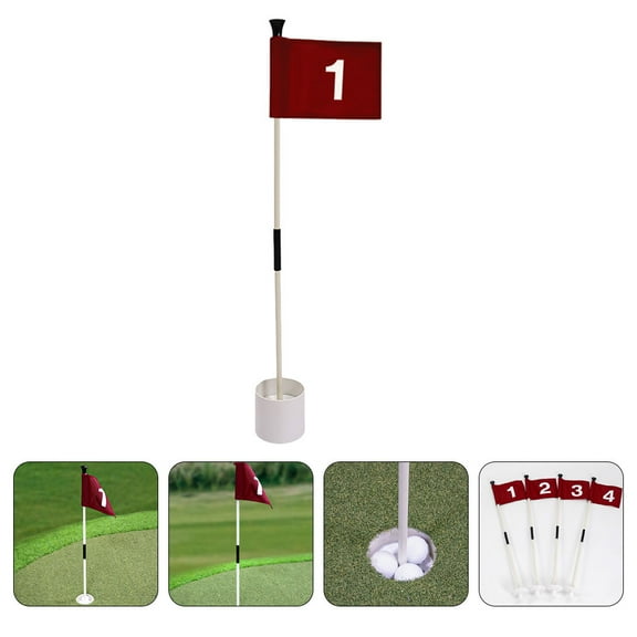 CIMAXIC 1 Set Rectangular Flagpole Kit for Golfers and Friends Who Like Golf
