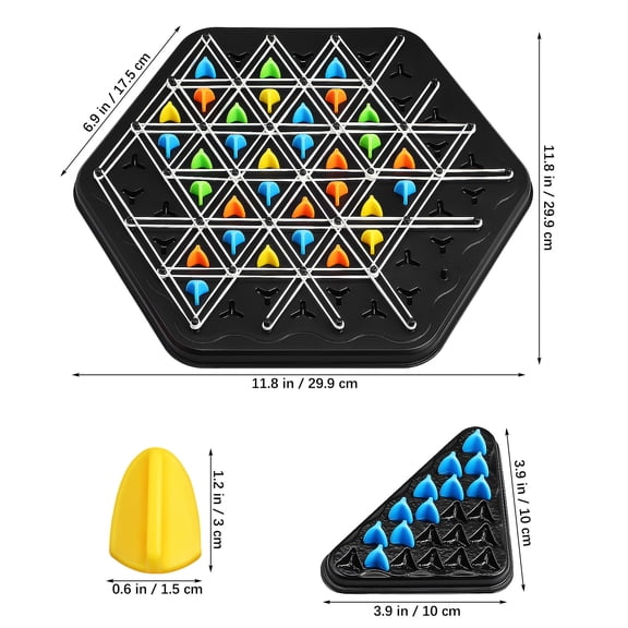 CIMAXIC 1 Set Triangle Rubber Band Game for Intellectual Challenge in Board Game Night