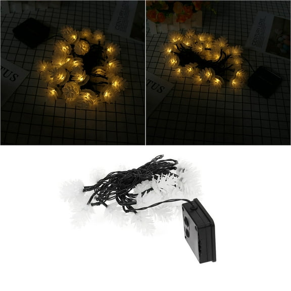 CIMAXIC 1 Set Warm White Fairy Lights for Pool Umbrella and Tents 7 x 6.5 x 6.5cm