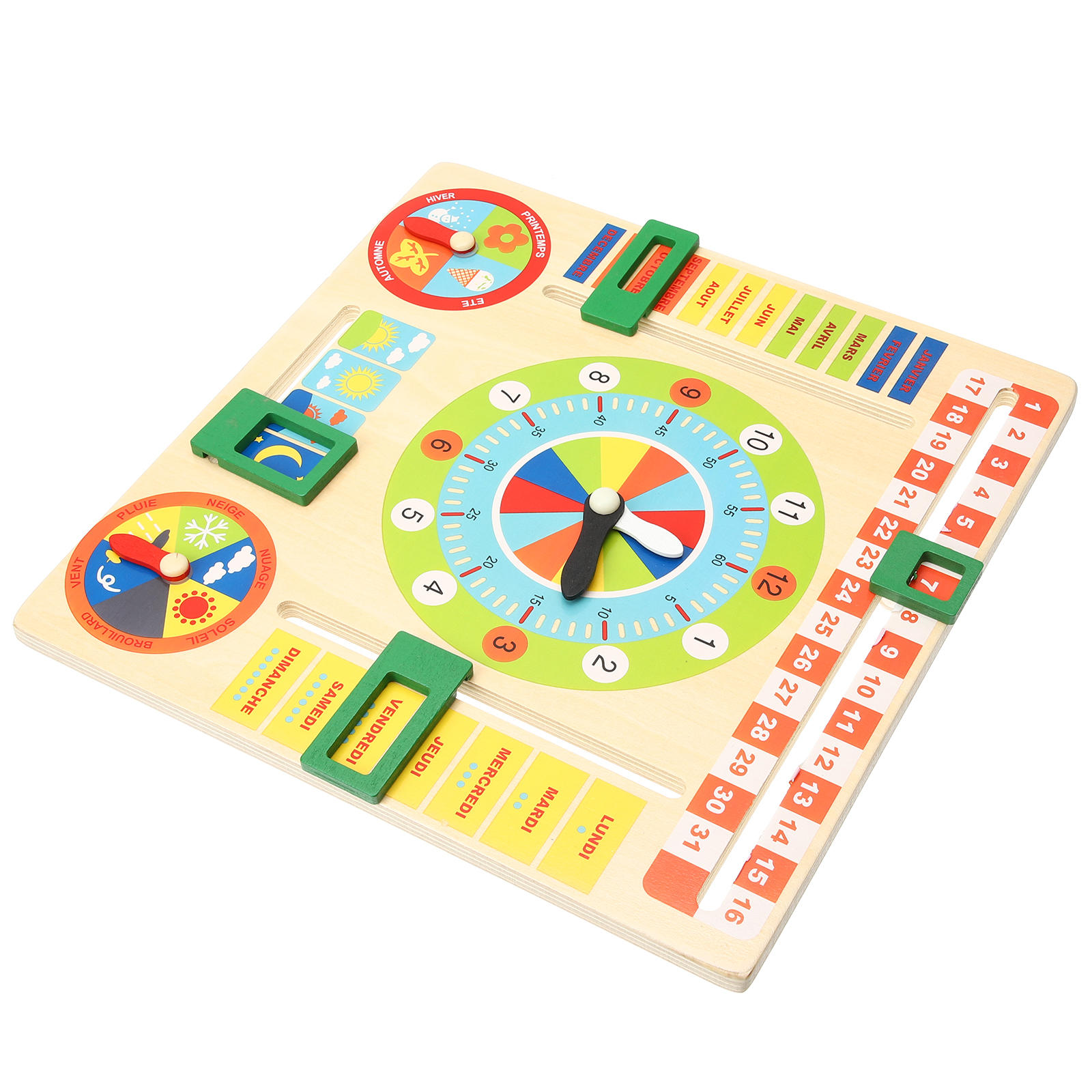 CIMAXIC Color Recognition Wooden Clock for Children 1 Set 11.5X11.5in ...