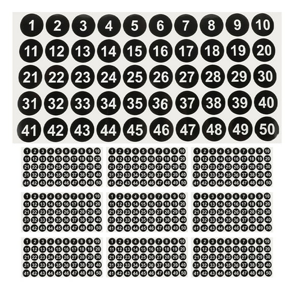 CIMAXIC Waterproof Number Dots Stickers Multi Color for Easy Labeling and Organization