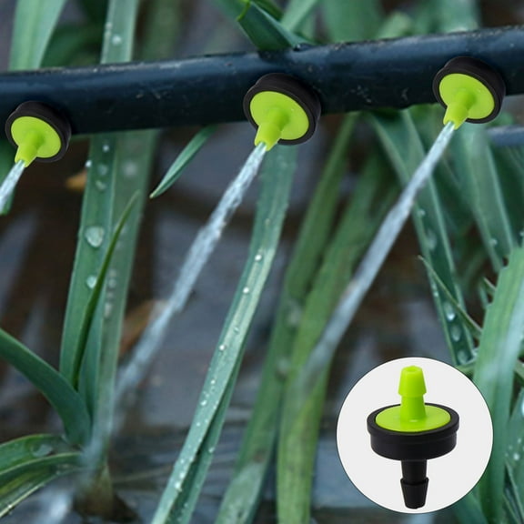 CIMAXIC 100PCS Dripper for Drip Irrigation System with Barbed Design 1.1x0.7x0.7in