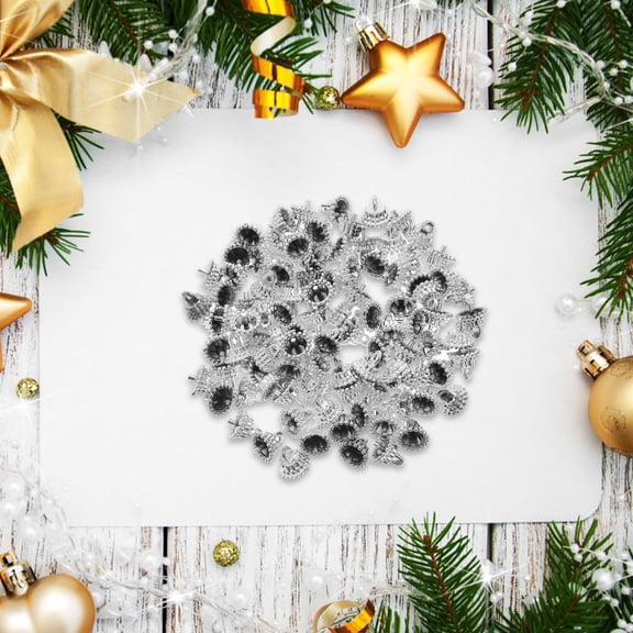 CIMAXIC 100Pcs Mini Top Hat Style Christmas Ornament Caps for All Ages Holiday Decor 1.3X1.3X1In