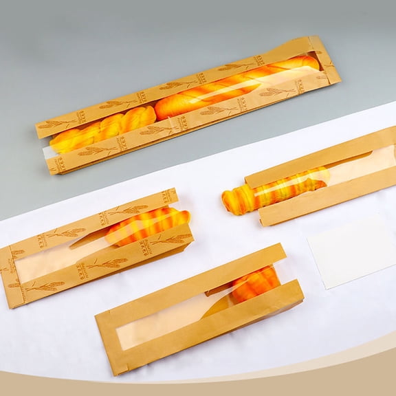 CIMAXIC Paper Bags for Baking Stores 100Pcs 23.6x4.3in