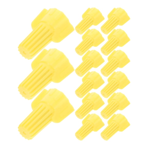 CIMAXIC 100Pcs Yellow Electrical Wire Connectors Nut Kit for DIY Reliable PP Construction