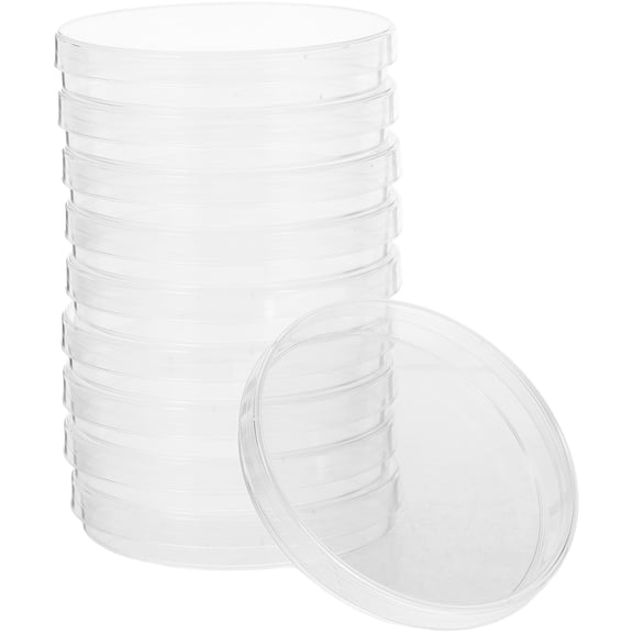 CIMAXIC 10Pcs Cell Culture Dishes in Transparent Plastic for Microbiology Studies and Sample Analysis Lab Equipment