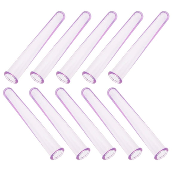 CIMAXIC 10Pcs Clear Plastic Test Tubes for Hydroponics and Storage Holder