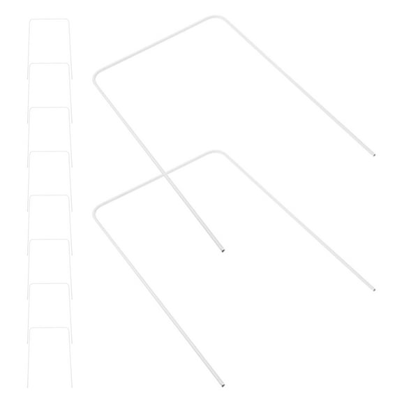 CIMAXIC 10Pcs Standard Croquet Wickets Set White Iron Square Arrow For Family Gatherings