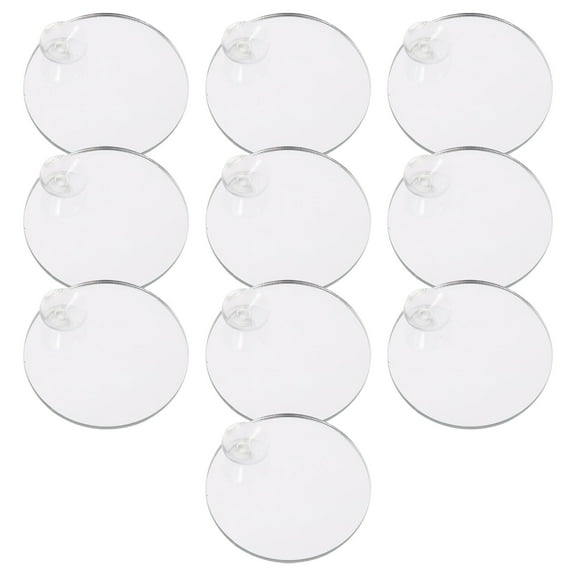 CIMAXIC 10Pcs Transparent Acrylic Betta Tank Mirror for Aquarium Supply with Suction Cup Attachment