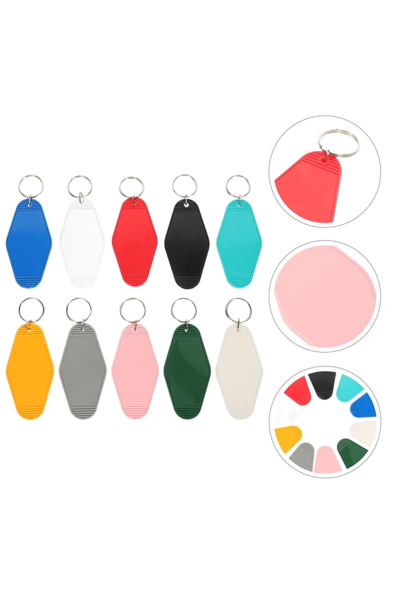 Key Chain Tag Keychains Assorted Color 10Pcs