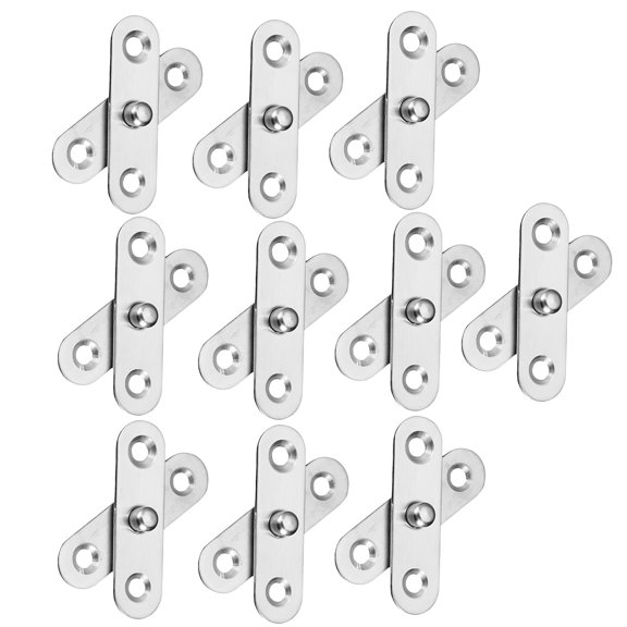 CIMAXIC 10Pcs Stainless Steel Door Hinges 360 Degree Rotation Up Down Adjustable Hidden Hinges