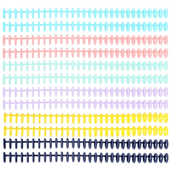 CIMAXIC 12Pcs Plastic Binding Spine ps with Comb Rings for Photo Albums Notebooks and Sketchbooks