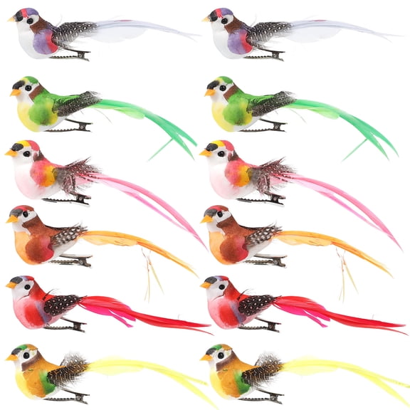 CIMAXIC Set of 12 Realistic Bird Models for Easter Party Decorations and Festive Ornamental Use