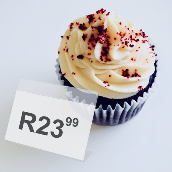 CIMAXIC 12Pcs Clear Plastic Price Tags for Supermarket and Retail Stores Easy Label Reading