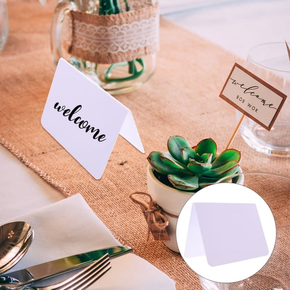 CIMAXIC 12Pcs White Desktop Blackboards for Writing Notes Multifunctional Display Billboards