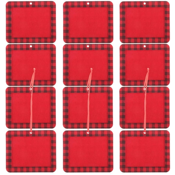 CIMAXIC 12Pcs Red Felt Mini Photo Frame For Christmas Tree Hanging