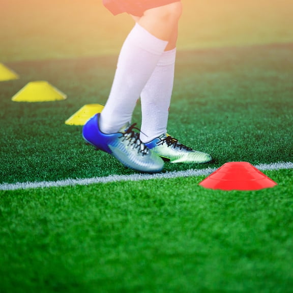 CIMAXIC Soccer Sign Discs Yellow 12Pcs 7.5x7.5in