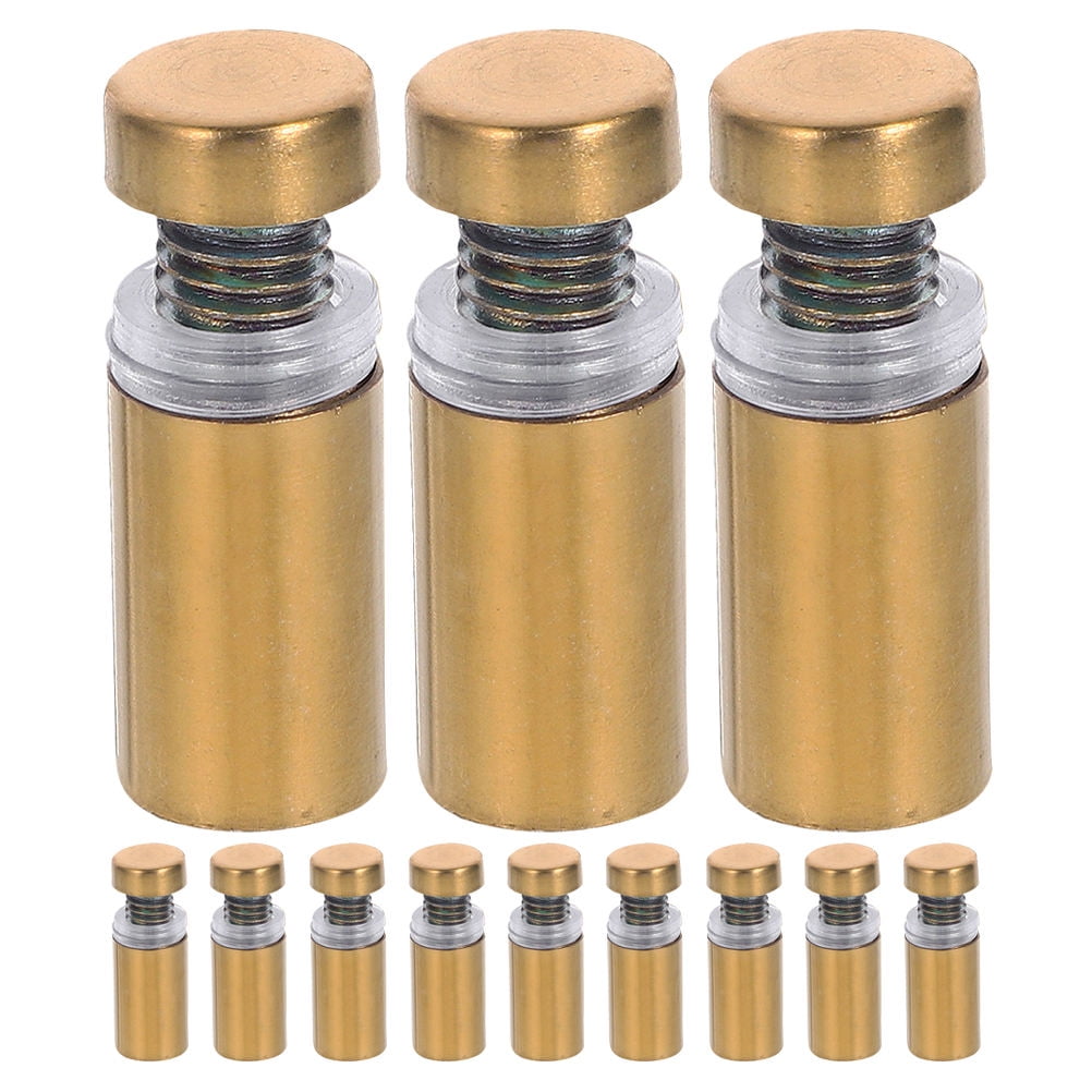 CIMAXIC 12pcs Glass Hollow Nail Screws Stainless Steel Wall Mount ...